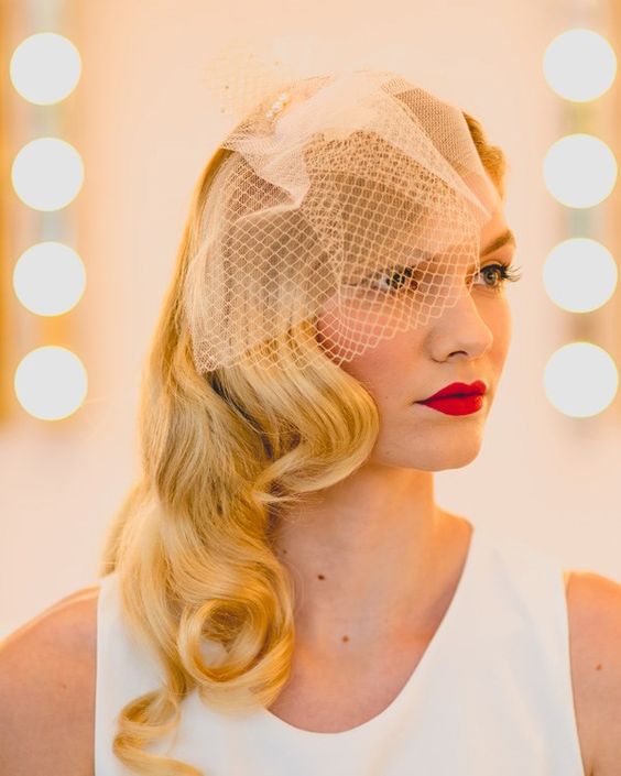 Glamour waves wedding hair