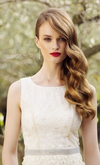 Glamour waves wedding hair